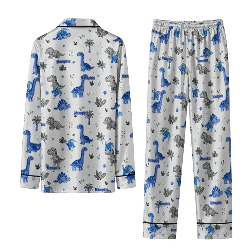 Memphis Tigers Long Pajama Set Customized Character Scatter Fashion Forward Memphis Tigers Long Pajama Set Customized Character Scatter Fashion Forward