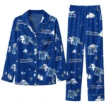Memphis Tigers Long Pajama Set Customized Cloud Stars Blue Best Selling