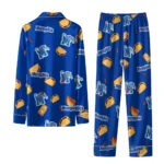 Memphis Tigers Long Pajama Set Customized Snack Scatter Blue Best Selling