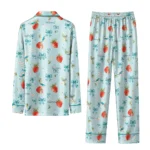miami dolphins long pajama set custom ribbon florals aqua best selling.webp