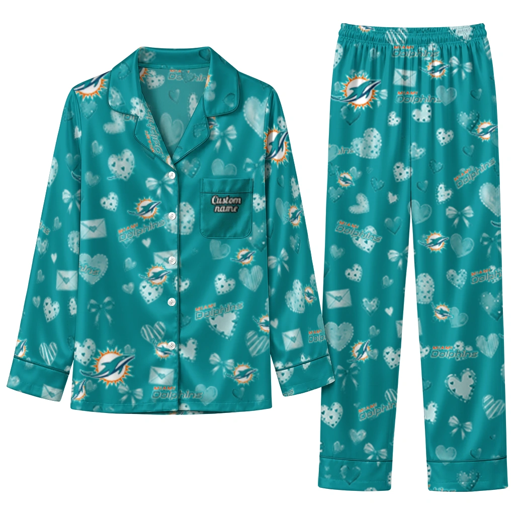 miami dolphins long pajama set customized heart charms aqua best selling.webp miami dolphins long pajama set customized heart charms aqua best selling.webp