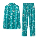 miami dolphins long pajama set customized heart charms aqua best selling.webp