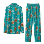 Miami Dolphins Long Pajama Set Personalized Candy Scatter Aqua Best Selling