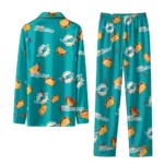 Miami Dolphins Long Pajama Set Personalized Snack Scatter Aqua Best Selling
