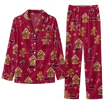 Miami Heat Long Pajama Set Custom Candy Scatter Red Best Selling