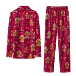 Miami Heat Long Pajama Set Custom Candy Scatter Red Best Selling