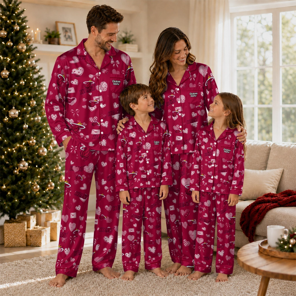 miami heat long pajama set personalized heart charms red latest model.webp miami heat long pajama set personalized heart charms red latest model.webp