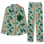 Miami Hurricanes Long Pajama Set Personalized Character Scatter Best Selling