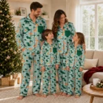 Miami Hurricanes Long Pajama Set Personalized Character Scatter Best Selling
