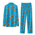 Miami Marlins Long Pajama Set Custom Candy Scatter Blue Best Selling