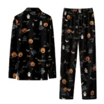 miami marlins long pajama set custom icon confetti black best selling.webp
