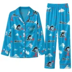 Miami Marlins Long Pajama Set Customized Cloud Stars Blue Best Selling