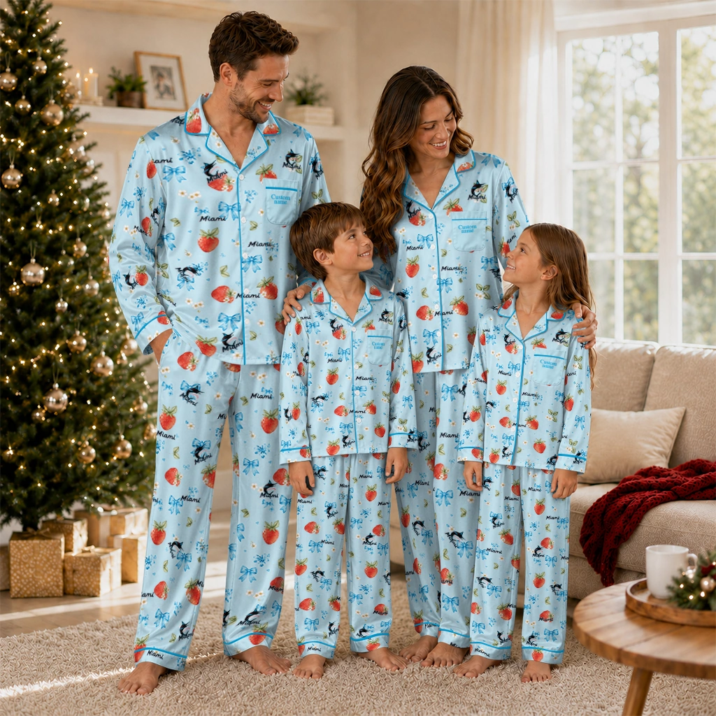 miami marlins long pajama set customized ribbon florals blue latest model.webp miami marlins long pajama set customized ribbon florals blue latest model.webp