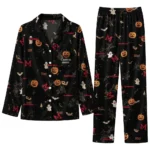 Miami Redhawks Long Pajama Set Personalized Icon Confetti Black Best Selling