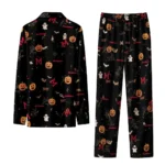 Miami Redhawks Long Pajama Set Personalized Icon Confetti Black Best Selling