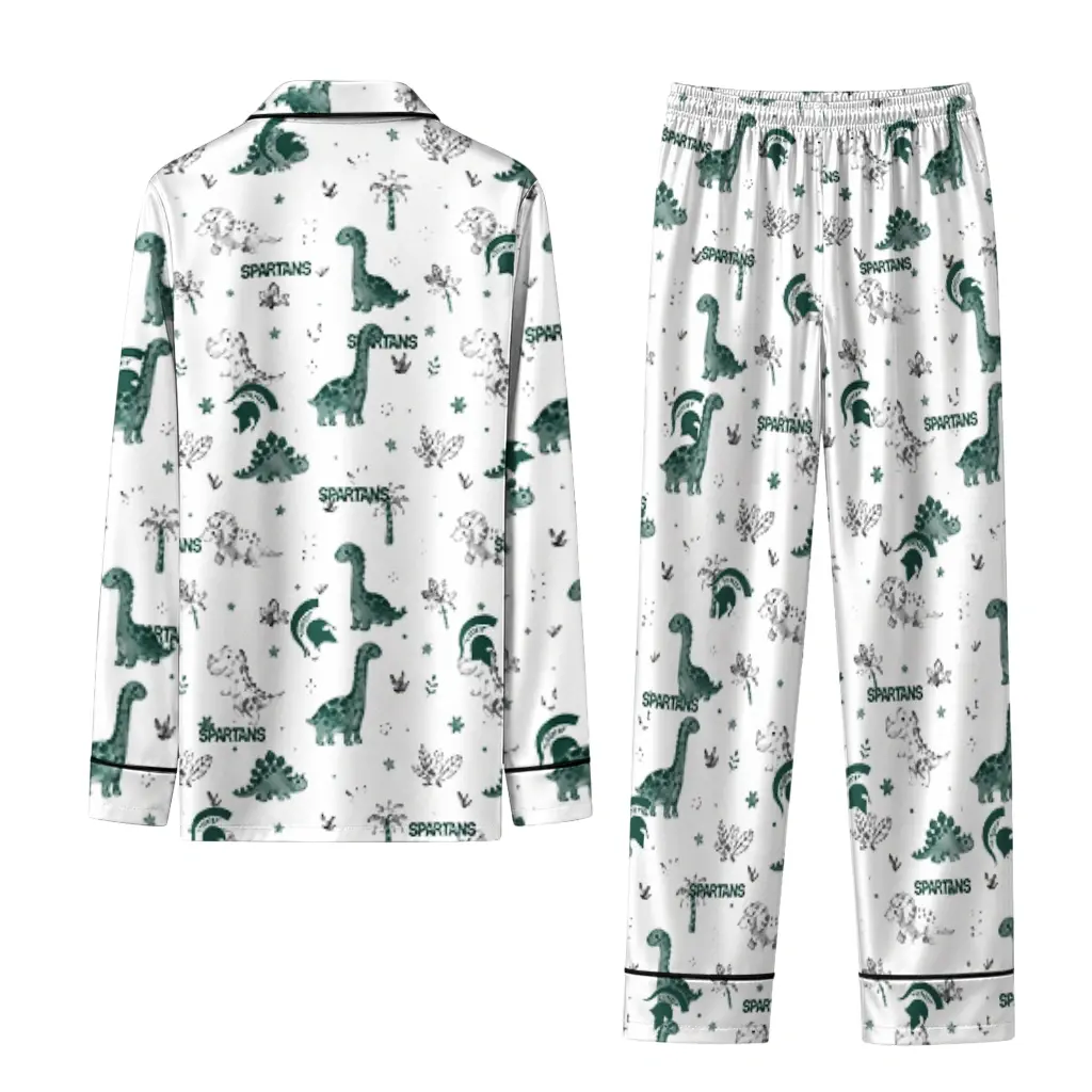 Michigan State Spartans Long Pajama Set Custom Character Scatter Fashion Forward Michigan State Spartans Long Pajama Set Custom Character Scatter Fashion Forward