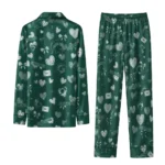 Michigan State Spartans Long Pajama Set Custom Heart Charms Green Best Selling
