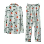 Michigan State Spartans Long Pajama Set Custom Ribbon Florals Green Best Selling