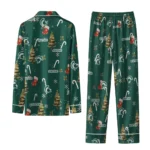 Michigan State Spartans Long Pajama Set Custom Sprig Scatter Green Best Selling
