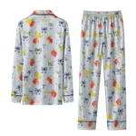 Michigan Wolverines Long Pajama Set Customized Ribbon Florals Blue Best Selling