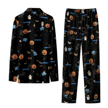 Middle Tennessee Blue Raiders Long Pajama Set Customized Icon Confetti Black Fashion Forward
