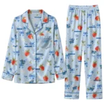 Middle Tennessee Blue Raiders Long Pajama Set Customized Ribbon Florals Blue Best Selling