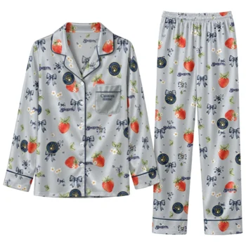 milwaukee brewers long pajama set personalized ribbon florals navy blue best selling.webp