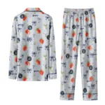 milwaukee brewers long pajama set personalized ribbon florals navy blue best selling.webp