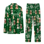 Milwaukee Bucks Long Pajama Set Custom Animal Scatter Green Best Selling