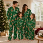 Milwaukee Bucks Long Pajama Set Customized Candy Scatter Green Best Selling
