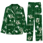 Milwaukee Bucks Long Pajama Set Personalized Cloud Stars Green Best Selling