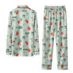 milwaukee bucks long pajama set personalized ribbon florals green best selling.webp