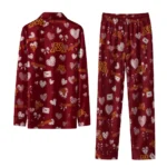 Minnesota Golden Gophers Long Pajama Set Personalized Heart Charms Maroon Best Selling