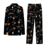minnesota timberwolves long pajama set personalized icon confetti black best selling.webp