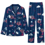Minnesota Twins Long Pajama Set Custom Cloud Stars Navy Best Selling