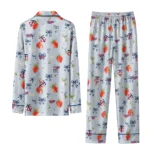 minnesota twins long pajama set custom ribbon florals navy best selling.webp
