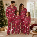Minnesota Wild Long Pajama Set Custom Cloud Stars Red Best Selling