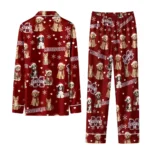 Mississippi State Bulldogs Long Pajama Set Personalized Animal Scatter Maroon Best Selling