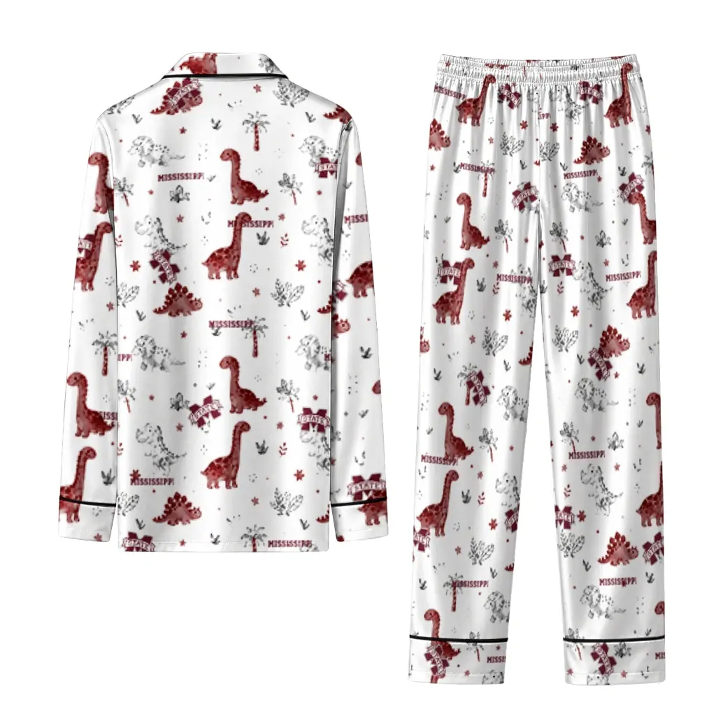Mississippi State Bulldogs Long Pajama Set Personalized Character Scatter Fashion Forward Mississippi State Bulldogs Long Pajama Set Personalized Character Scatter Fashion Forward