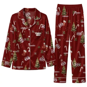 Mississippi State Bulldogs Long Pajama Set Personalized Sprig Scatter Maroon Best Selling