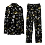 Missouri Tigers Long Pajama Set Custom Heart Charms Black Best Selling