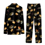 Missouri Tigers Long Pajama Set Custom Snack Scatter Black Best Selling