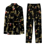 Missouri Tigers Long Pajama Set Custom Sprig Scatter Black Best Selling