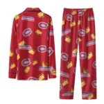 Montreal Canadiens Long Pajama Set Custom Snack Scatter Red Best Selling