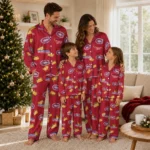 Montreal Canadiens Long Pajama Set Custom Snack Scatter Red Best Selling