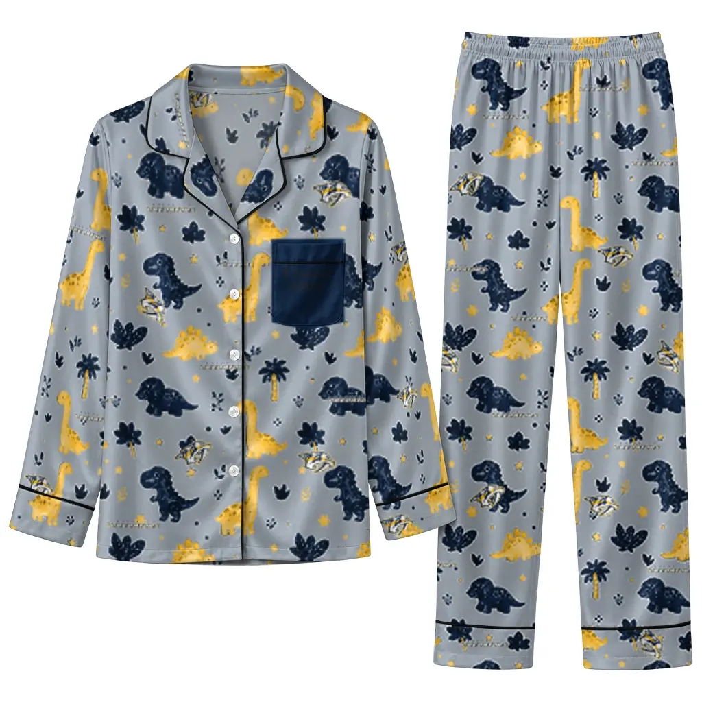 Nashville Predators Long Pajama Set Custom Character Scatter Best Selling Nashville Predators Long Pajama Set Custom Character Scatter Best Selling