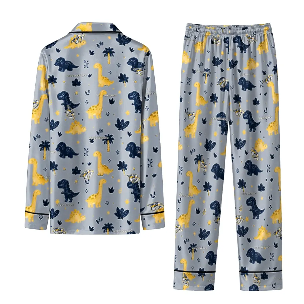Nashville Predators Long Pajama Set Custom Character Scatter Fashion Forward Nashville Predators Long Pajama Set Custom Character Scatter Fashion Forward