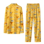 nashville predators long pajama set personalized ribbon chains gold best selling.webp