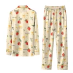 nashville predators long pajama set personalized ribbon florals gold best selling.webp