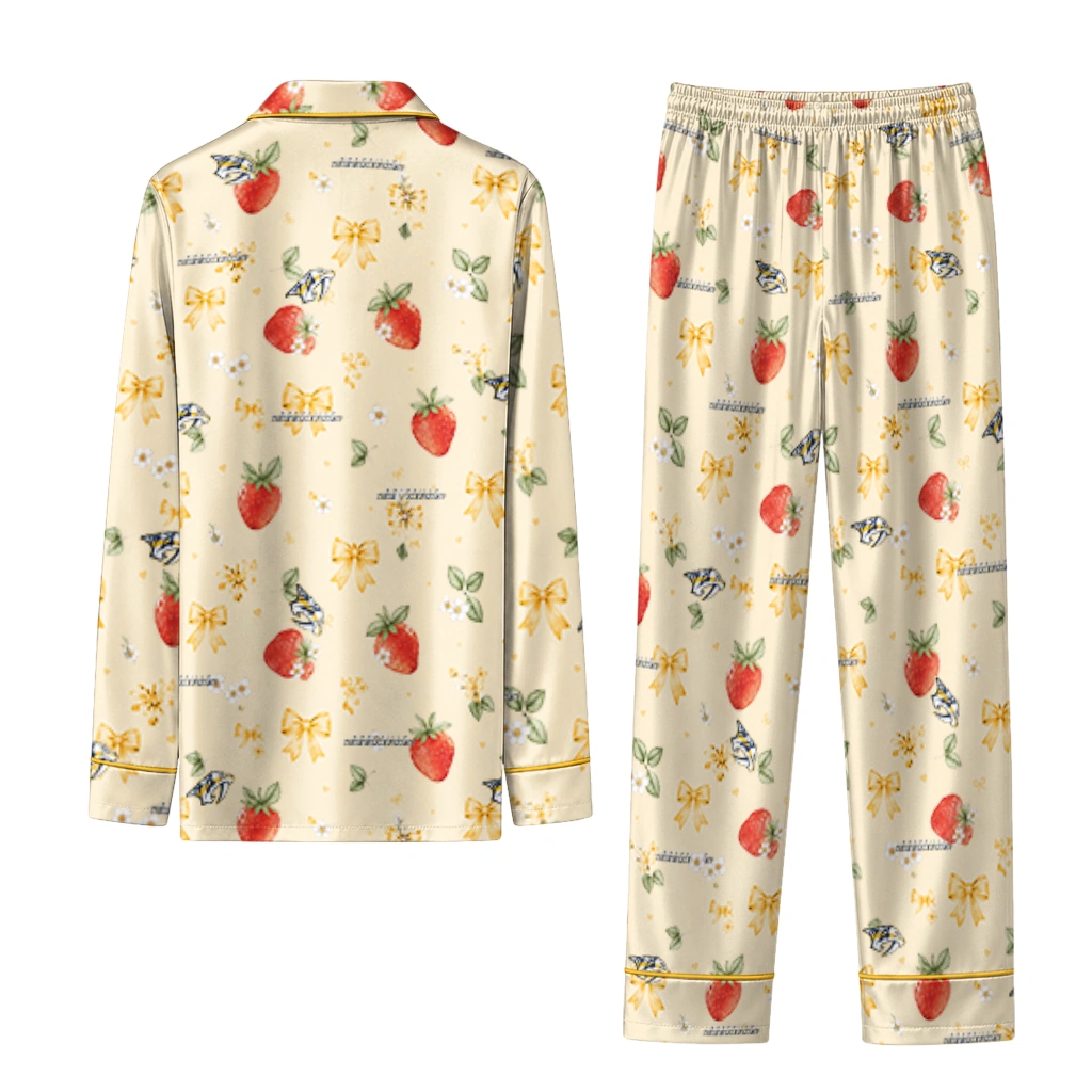 nashville predators long pajama set personalized ribbon florals gold fashion forward.webp nashville predators long pajama set personalized ribbon florals gold fashion forward.webp